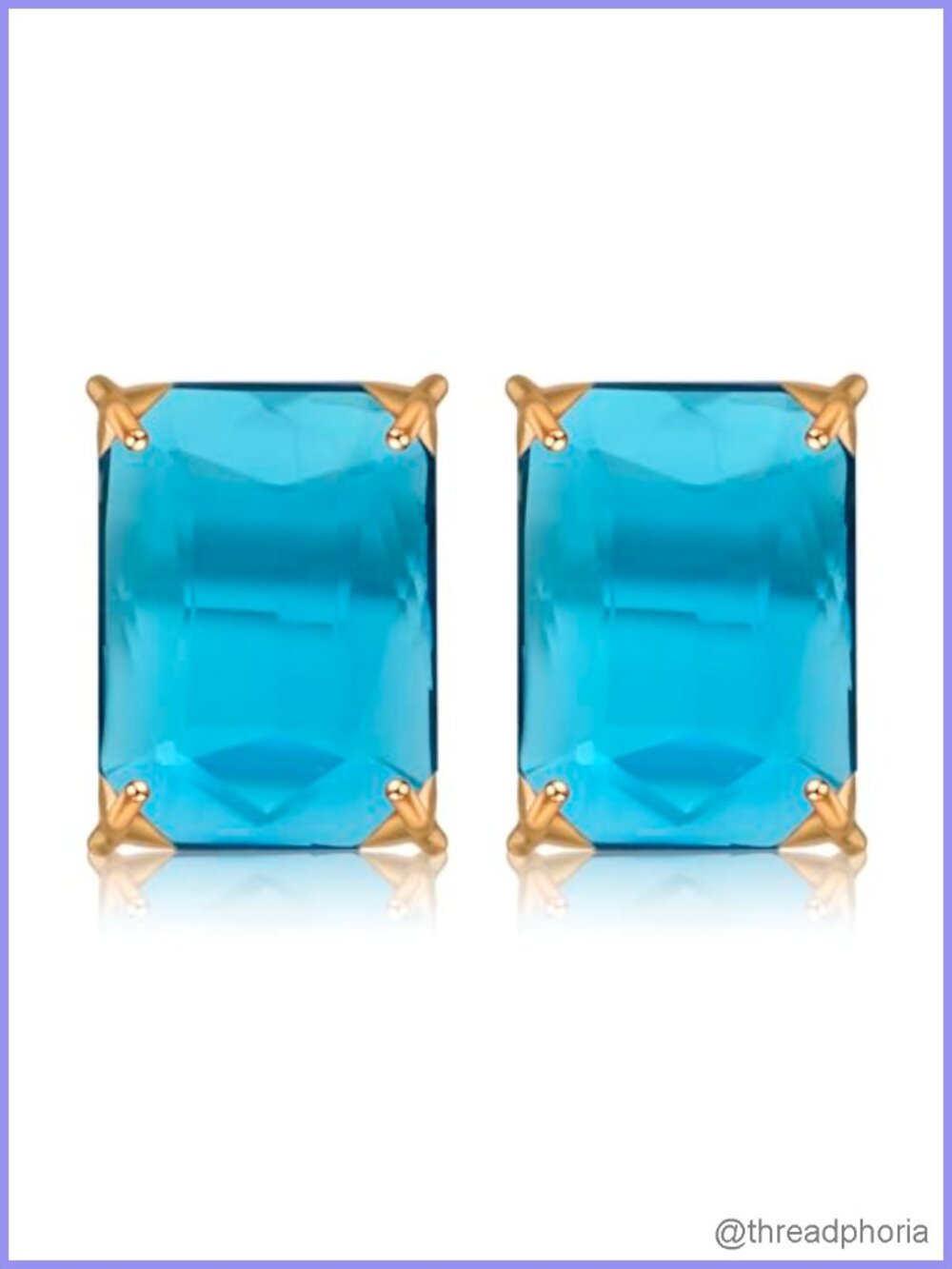 Hypoallergenic Crystal Stud Earrings 925 Sterling Silver Posts 14K Gold Plated